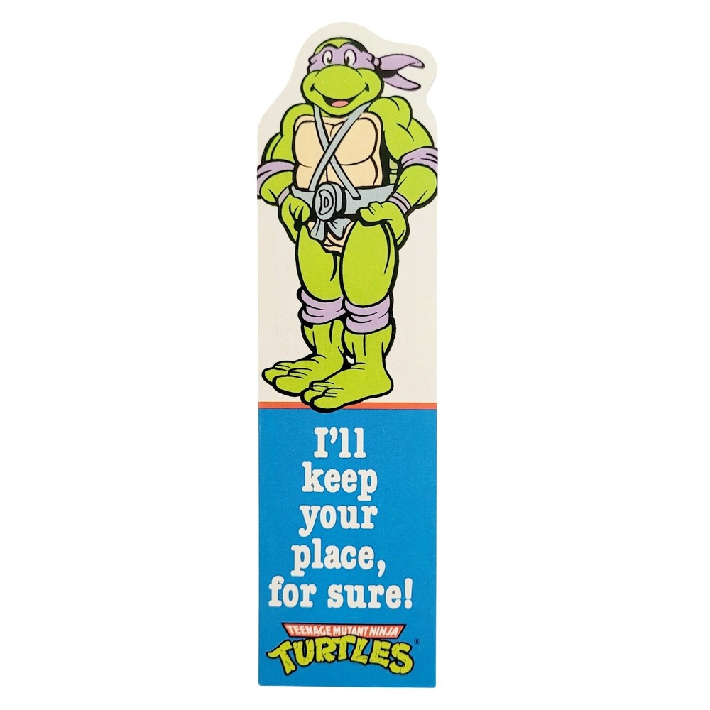 Vintage 90s TMNT Donatello Bookmark Mutant Ninja Turtles USA 1990 Antioch Z-523